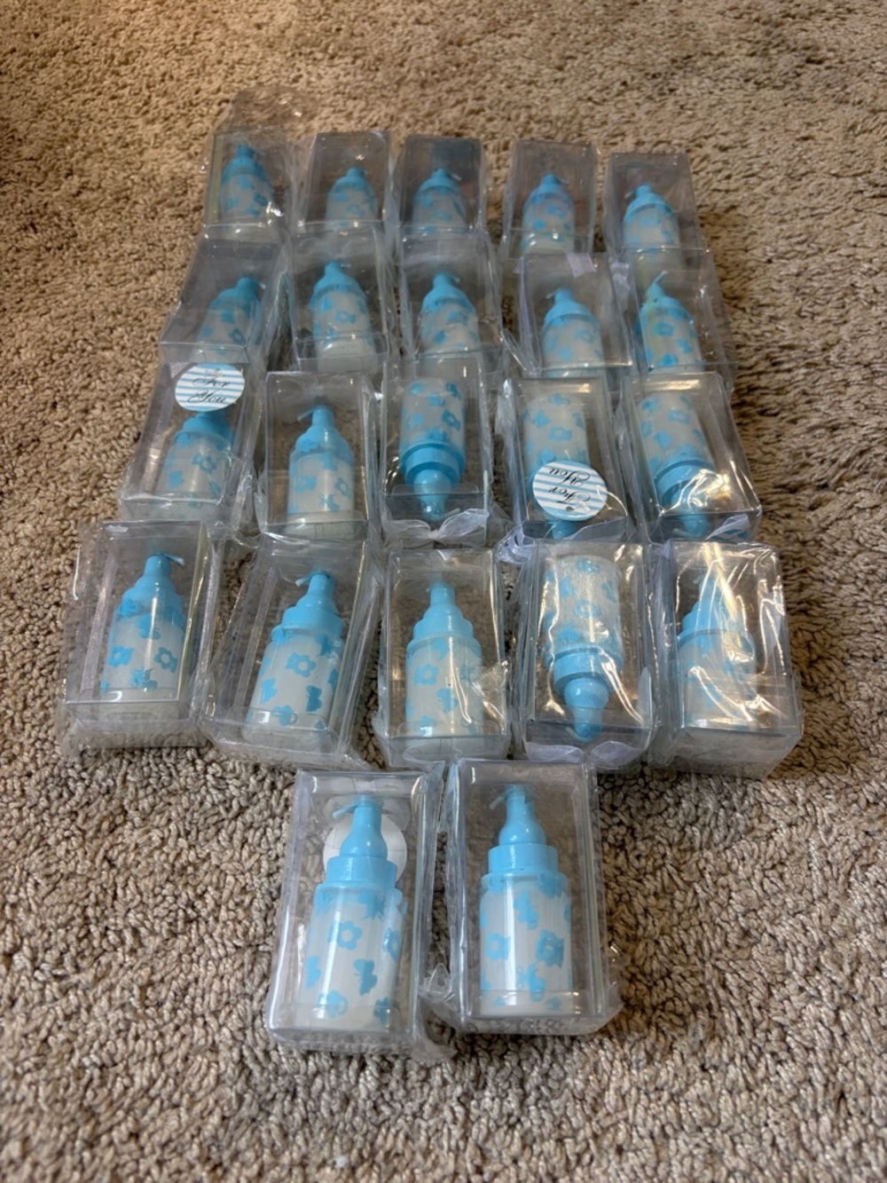 Baby shower baby boy gift  baby bottle shaped candles